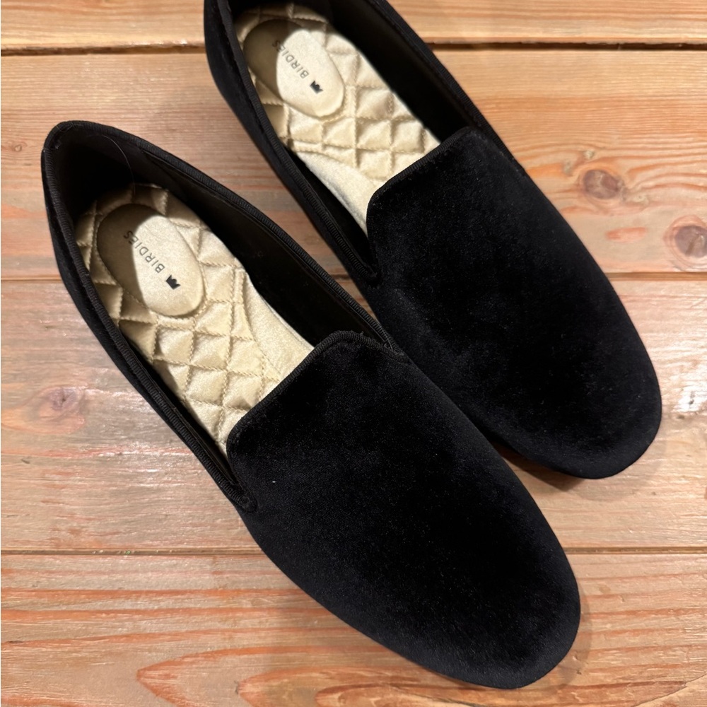Birdies Classic Black Velvet Flats